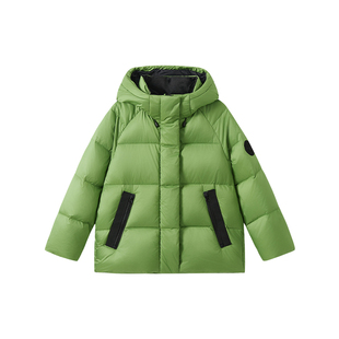 Eayakids儿童安心暖男童羽绒外套短款滑雪服宽松童装冬装