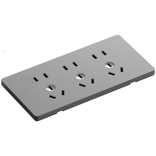 国际电工118型奶油风超薄开关插座面板暗装9九孔十二15十五孔20孔