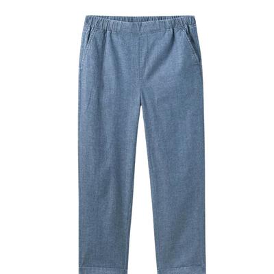 Giordano牛仔裤七分裤翻边