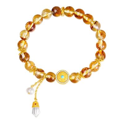 【新年礼物】周大生黄水晶手串