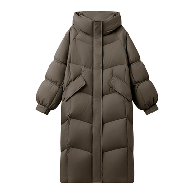 大嘎通勤设计感小众长款羽绒服女