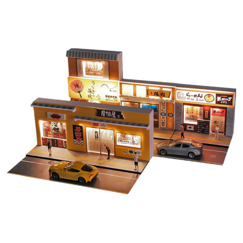 收藏家 1:64微缩场景建筑模型摄影道具摆件沙盘城市造景日式街道