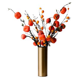 柿柿如意柿子假花仿真花插花客厅摆件高级感逼真新年装饰氛围布置