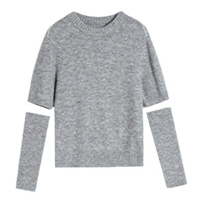 马海毛毛衣半袖短袖套头