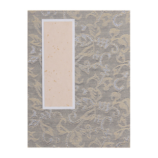 仿古宋锦精装册页小楷书法国展国画熟宣折页空白无格宣纸册页本