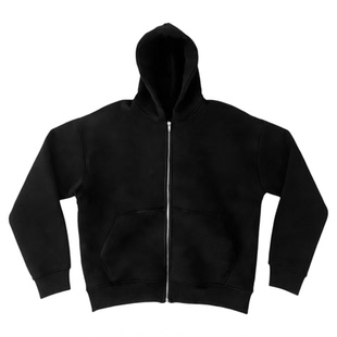 INKNOTS简约高级感廓形空气层连帽卫衣男女boxy短宽拉链外套潮牌