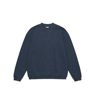 Dream made 美式设计感拼接圆领卫衣男生春秋季休闲情侣长袖上衣