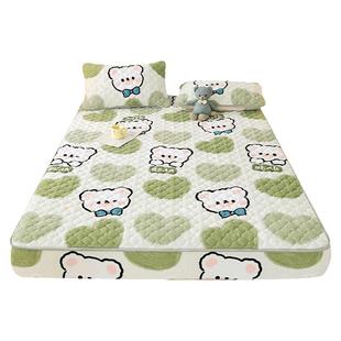 牛奶绒床笠罩冬季加绒床罩珊瑚绒床垫保护罩加厚床单床套2025新款