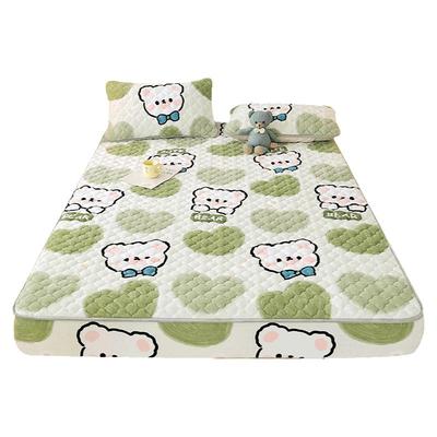 A类牛奶绒床笠罩冬季加绒床罩