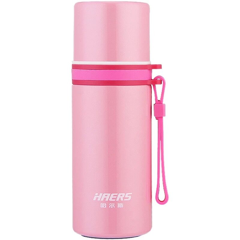 正品哈尔斯彩虹高真空保温杯旅行杯HB-350F-5提绳304不锈钢 包邮