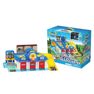 新品变形警车珀利小镇警长救援队总部轨道男孩3-6岁儿童玩具套盒