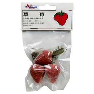 迷你小草莓仓鼠零食金丝熊磨牙棒兔子龙猫豚鼠提摩西草造景玩具