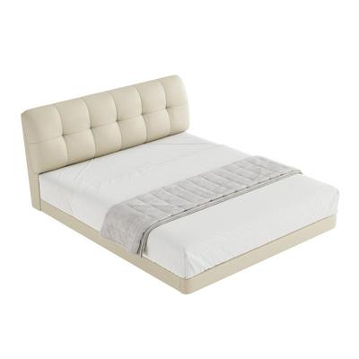 顾家奶油风猫爪皮悬浮布艺床