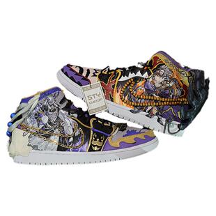 STY球鞋定制 air jordan 1 AJ1万圣节 阴阳师 茨木童子 酒吞童子