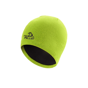 【晴川】伯希和户外针织帽荧光绿Polartec登山冷帽滑雪羊毛帽子女