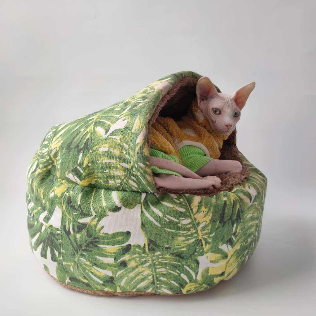 猫窝图纸冬季保暖狗窝纸样宠物用品圆形宠物床模板可拆洗冬天通用