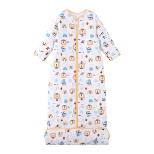 儿童睡袋秋冬加厚纯棉恒温中大童冬季防寒宝宝防踢被神器四季通用