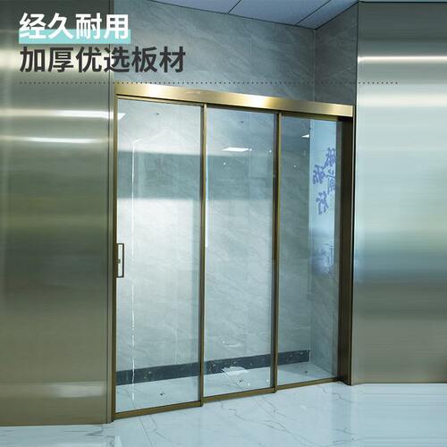 极窄平开门一字型淋浴房家用钢化玻璃浴室隔断整体推拉门磨砂
