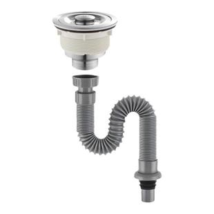 阳台陶瓷洗衣池下水110全牙下水器加长螺纹下水套装防臭加长水管