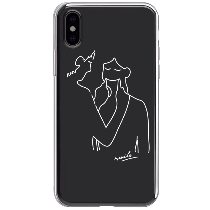 极简设计60冷淡ins风p70线条k80红米note14手机壳90gt适用小米15苹果16华为nova13pro荣耀30