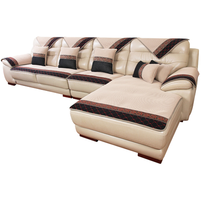 拼接沙发垫布艺防滑简约现代