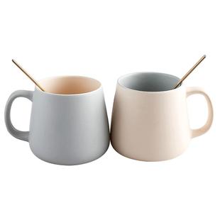 马克杯杯子一对情侣款办公室水杯陶瓷家用喝水大容量情侣杯陶瓷杯