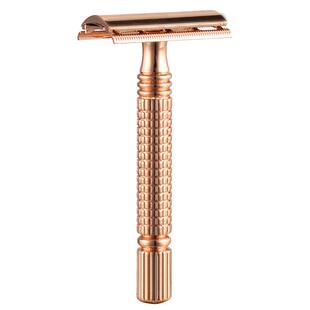 吉利不锈钢双面刀片老式刮胡刀手动剃须刀片刮脸修眉刀片刀架套装