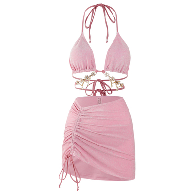 分体泳衣女性感三件套