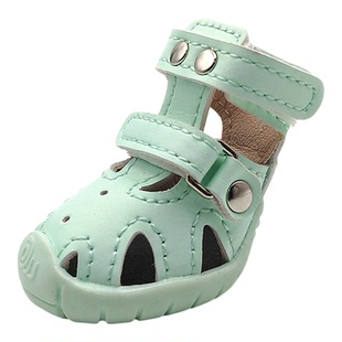 DJJ超纤皮小狗洞洞鞋夏季款狗狗凉鞋狗狗皮凉鞋