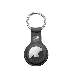 airtag保护套宠物儿童创意防水皮套苹果airtag防丢定位器皮革全包真皮纽扣硅胶保护壳链钥匙airtag防丢扣挂绳