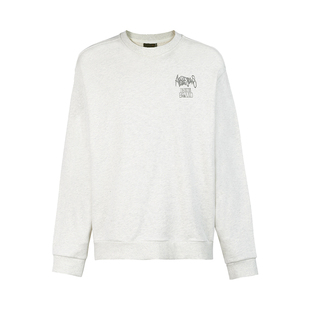 ABLE JEANS2026春季新品卫衣长袖男款印花复古圆领宽松潮流百搭