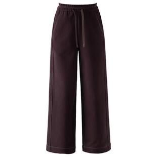 高级感酱紫色阔腿裤女2026新款春秋垂感慵懒松弛感裤子直筒休闲裤