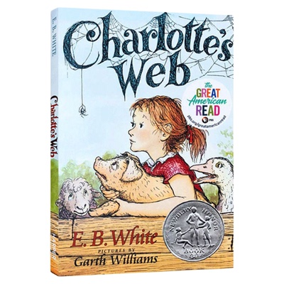 夏洛的网英文版 Charlotte's web 夏洛特的网英文原版纽伯瑞金奖小说 青少年课外英语读物 外国儿童文学书籍 E B White 怀特