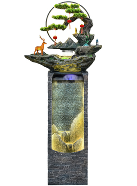 尊儒树脂祝福中式室内外循环流水