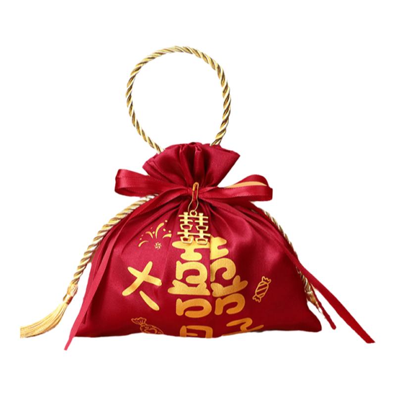 5-8颗费列罗纯色手提结婚喜糖袋
