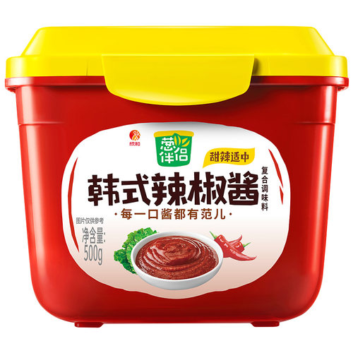 葱伴侣6月香韩式辣椒酱500g 欣和石锅拌饭酱辣炒年糕火锅烤肉酱