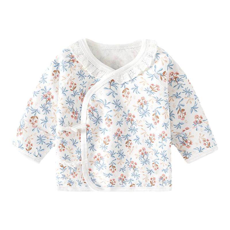 新生婴儿半背内衣服无骨纯棉春秋款绑带睡衣满月和尚服宝宝上衣