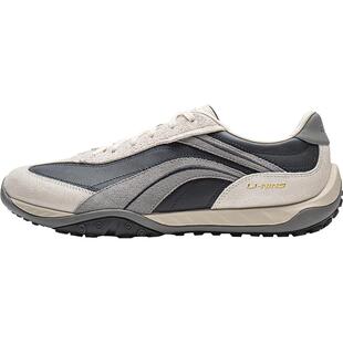 李宁心流丨休闲鞋男女情侣德训鞋马年本命年红色复古薄底运动鞋子