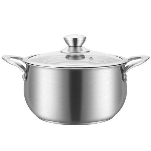 304不锈钢汤锅蒸锅加厚复底不粘锅汤蒸锅蒸煮锅电磁炉燃气炉通用