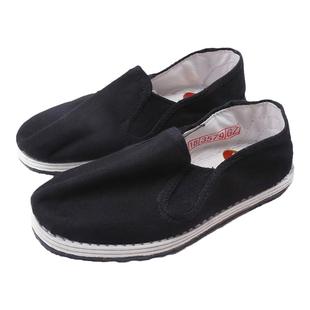 儿童老北京手工布鞋男童黑布鞋透气千层底布鞋男板鞋六一节演出鞋