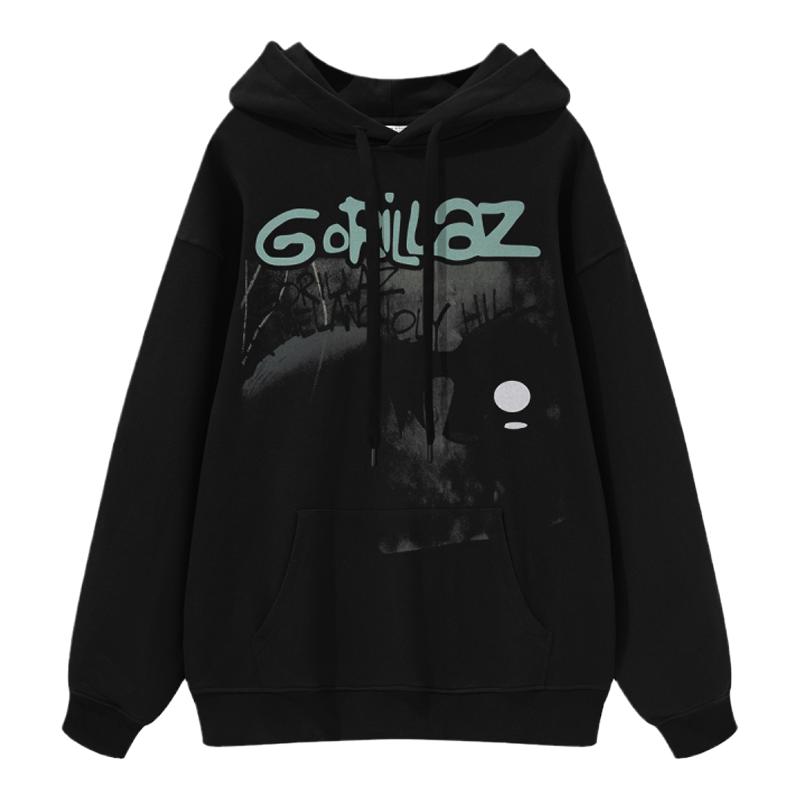 Gorillaz摇滚乐队连帽圆领卫衣