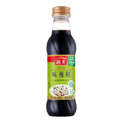 海天特级味极鲜500ml 生抽提鲜酿造酱油煲仔饭炒菜凉拌调料家用