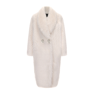 【赵露思同款】NanaJacqueline茧形钻饰环保皮草气质外套新年战袍