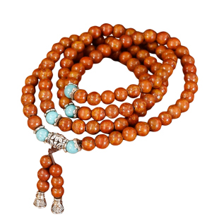 天然正品泗滨砭石手链男女款富贵红砭石保健养生手串舒筋通络