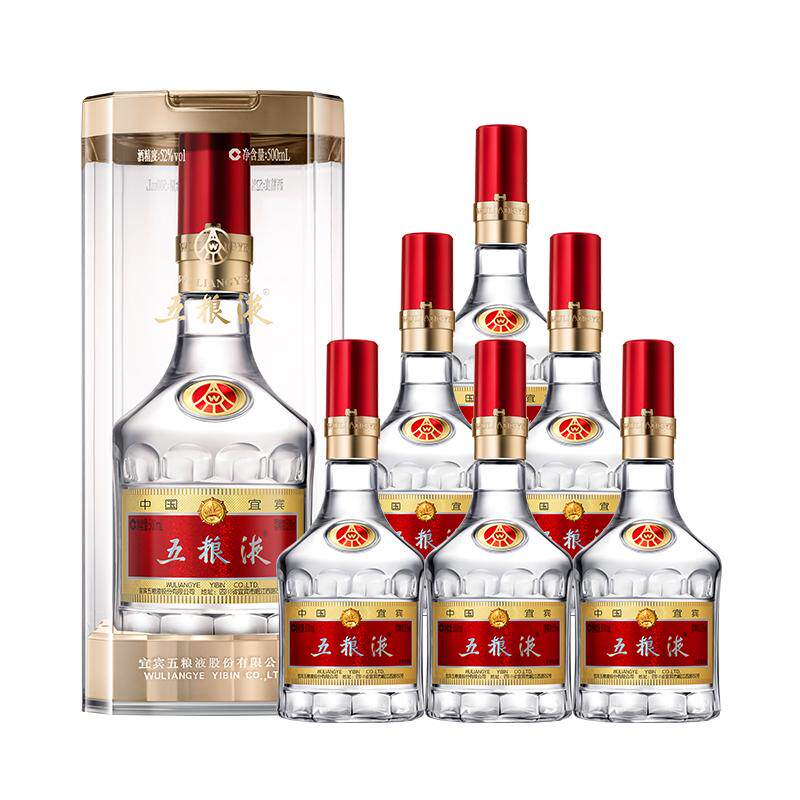中酒网 五粮液52度八代普五500ml*6瓶白酒+天佑德小黑52度125ml*6