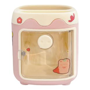 小猪笔筒可爱卡通文具收纳盒ins学生宿舍桌面收纳筒高颜值收纳罐