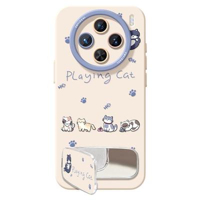 适用vivox300手机壳ultra女款x100s保护套x80pro硅胶x70全包防摔x60高级50新款x200可爱vivo好看猫咪pro+软外