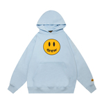 过验版drew卫衣笑脸连帽卫衣男女情侣美式纯棉帽衫上衣外套春秋冬
