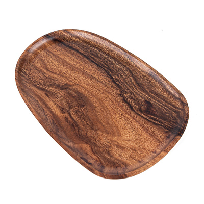 创意个性雨木胡桃果盘茶盘托盘