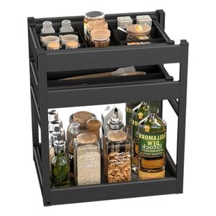 浅拉篮300 350深400橱柜调味篮200窄小拉拦抽屉式250阻尼轨调料蓝